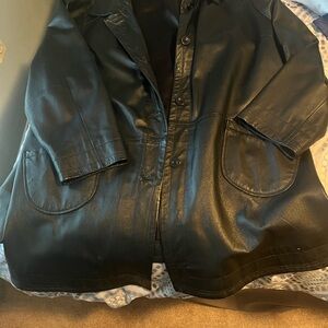 Black Leather Coat
